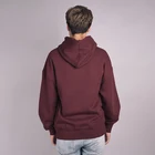 Hoodies Hoodie Factory Direct Burgundy 80% Cotton 20% Polyester Hoodies No Drawstrings Embroidery Effect Hoodie
