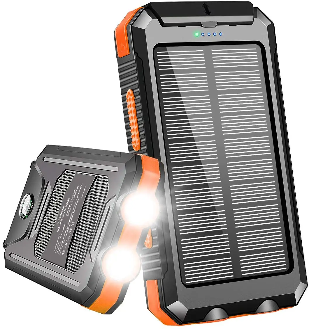 solar mobile charger with led light