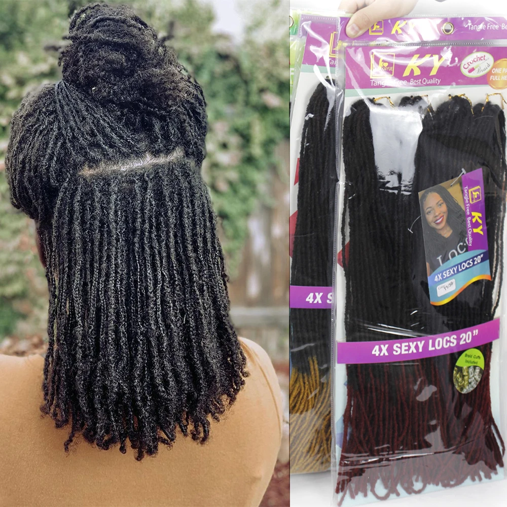 Onst Long Dreads Locks Afro Pre Loop Crochet Box Braids 20 Inch 64 Strands Synthetic  Hair For Women Faux Locs Dreadlocks Hair - Buy Dreads,Dreadlock  Machine,Faux Dreadlocks Product on 