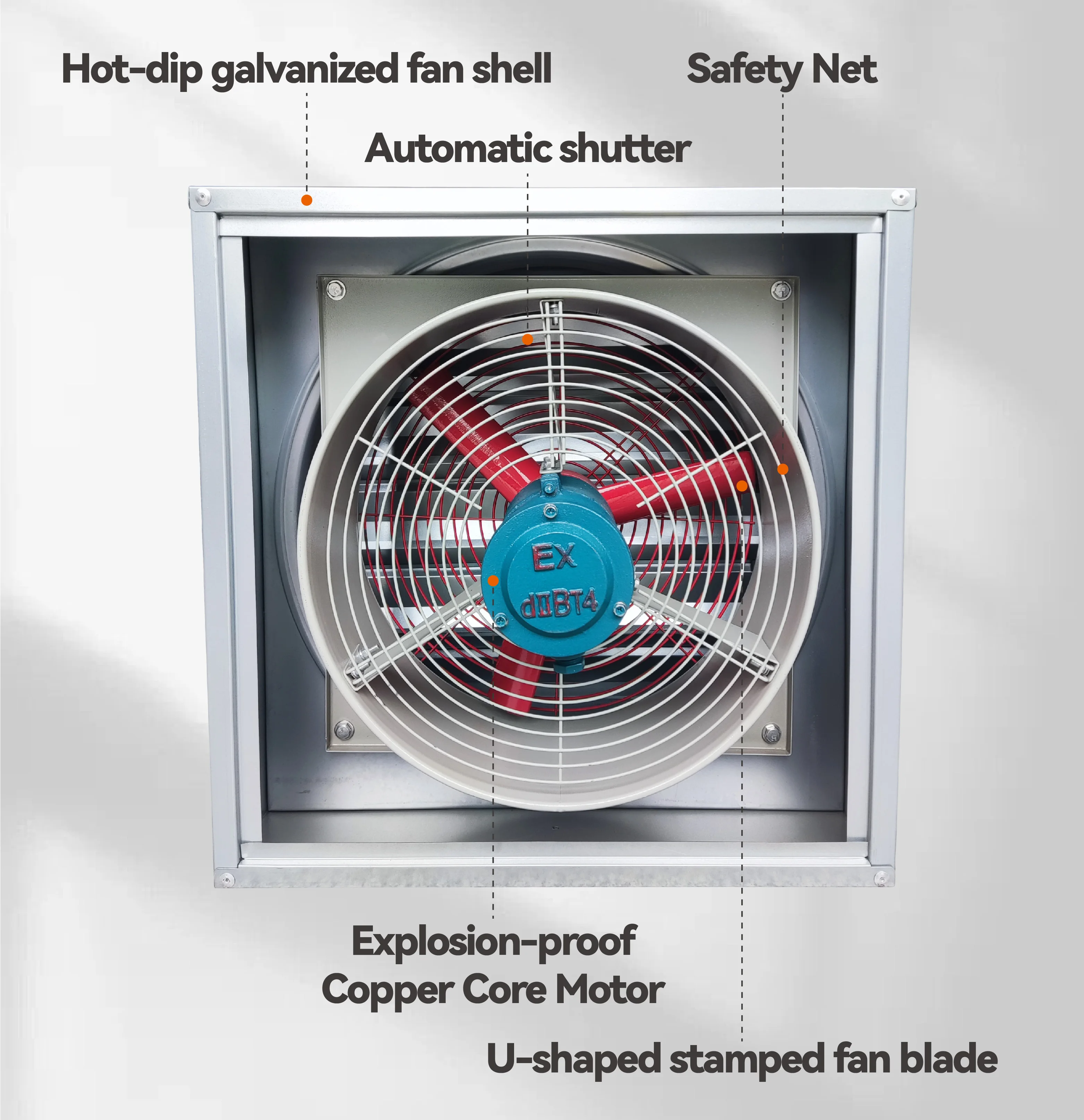 Ventilation Exhaust Cooling Fan, Axial, Explosion-Proof, 380v - detail 6