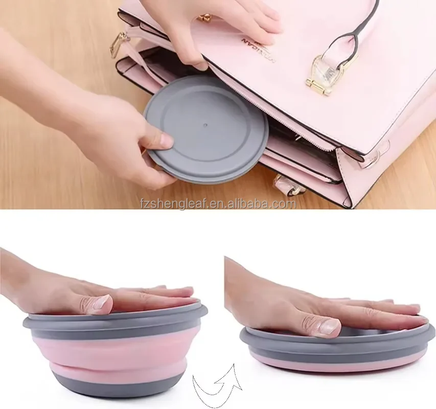 product silicone lunch box for kids leakproof insulated baby food container portable bento box for school office round food storage set-1