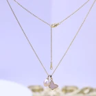 Natural Necklace Hot Selling Butterfly Shell Natural Freshwater Pearl Multi-purpose Removable Necklace Gold-plated