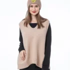 Ladies Sweater Vest 2021 Autumn Women Shirt Knitted Top Casual Khaki Ladies Sweater Vest Tops