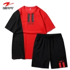 Suit Milano Di Rouge Sweatsuit Summer Men 2 Piece Sport Suit Set Short Sleeve Gym Oversized T Shirt Men Custom Short Sets