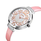 Leather Women Watch Leather Quartz Women Watches SKMEI 9160 Genuine Leather Women Quartz Watch Waterproof Lady Wristwatch