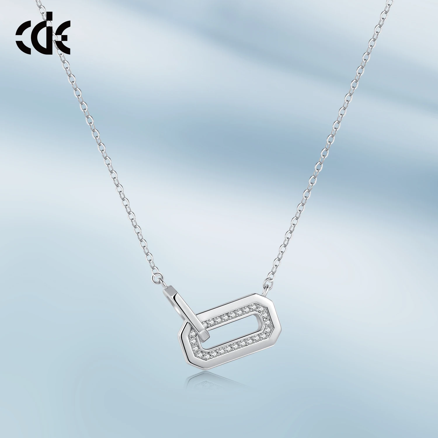 CDE YN1109 Silver 925 Jewelry 925 Sterling Silver Necklace With Zircon 2023 Rohodium Plated DIY Necklace For Women
