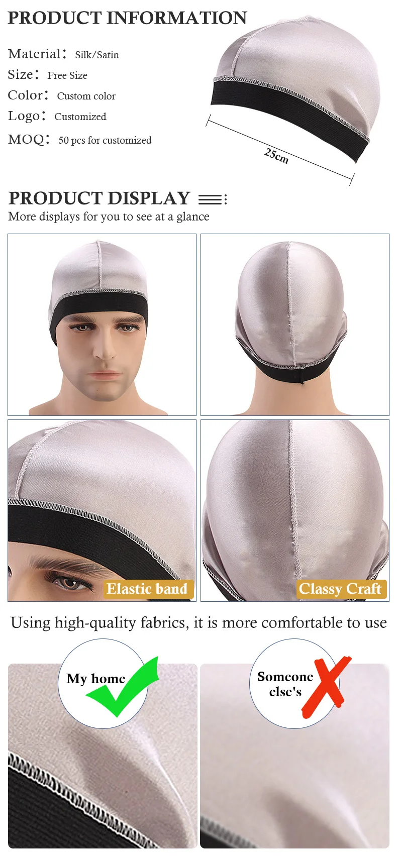 designer stocking wave caps