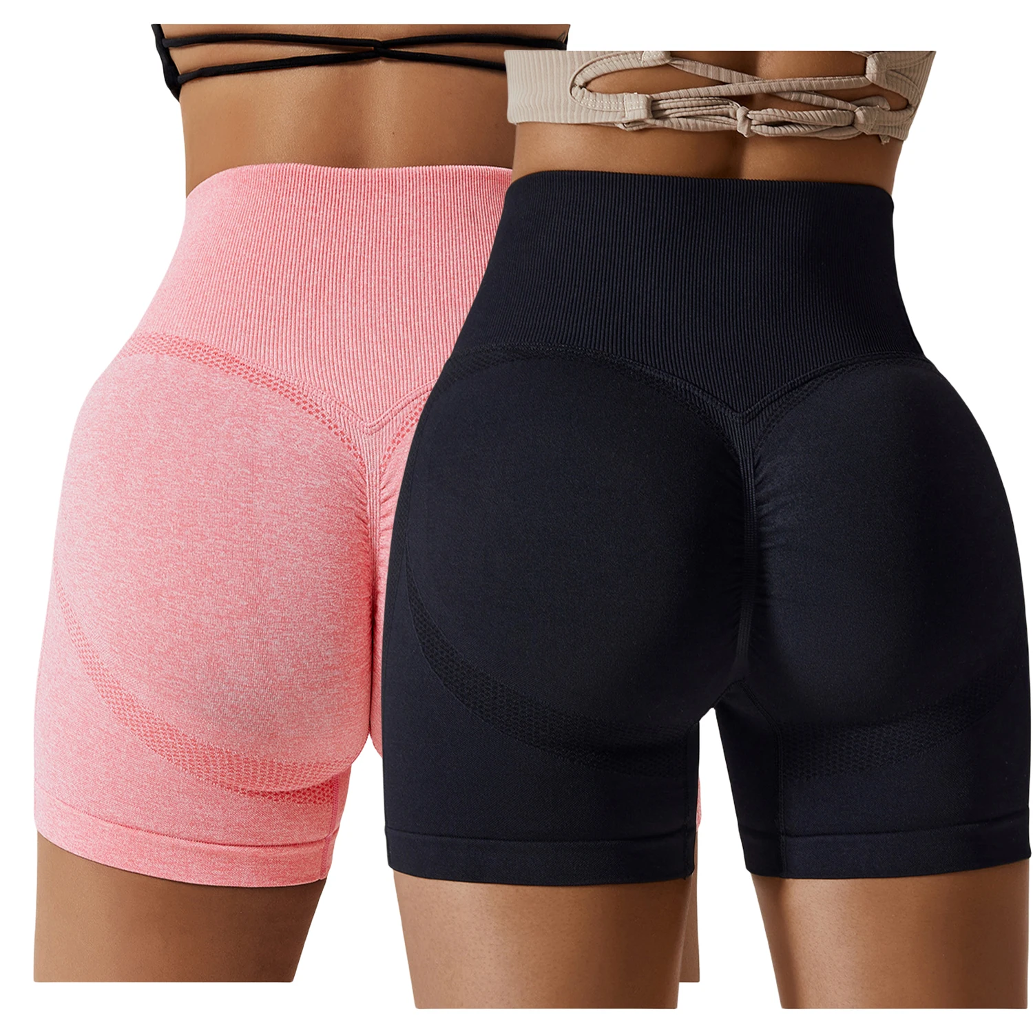 Lulu Seamless Sports Gym Shorts High Waist Summer Push Up Short Leggings For Bicycling Ladies Slimming Fitness Workout Shorts