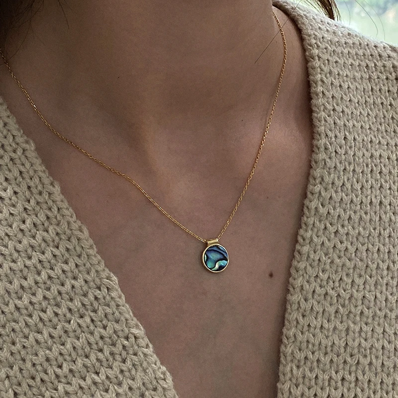 925 Solid Sterling Silver Abalone Shell 