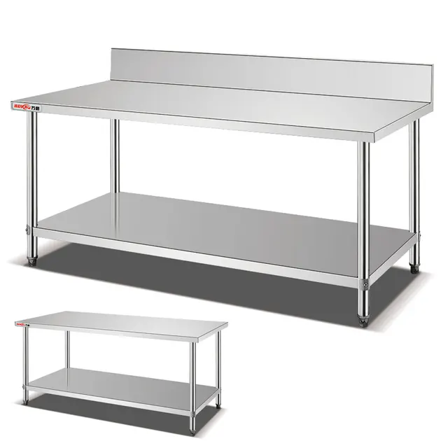 Knocked-Down Inox Kitchen Worktable/Stainless Steel Bench For Australia/Kitchen Corner Food Prepare Table