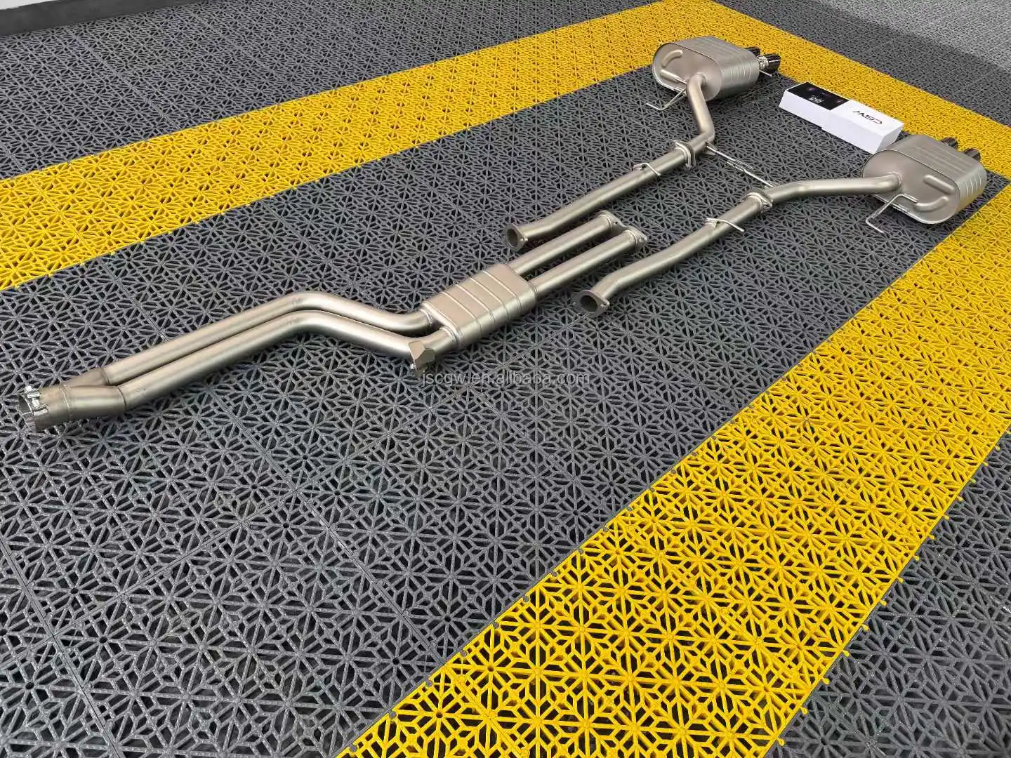 product stainless steel catback exhaust pipe muffler with valves for bmw f10 535i change to m5 style-4