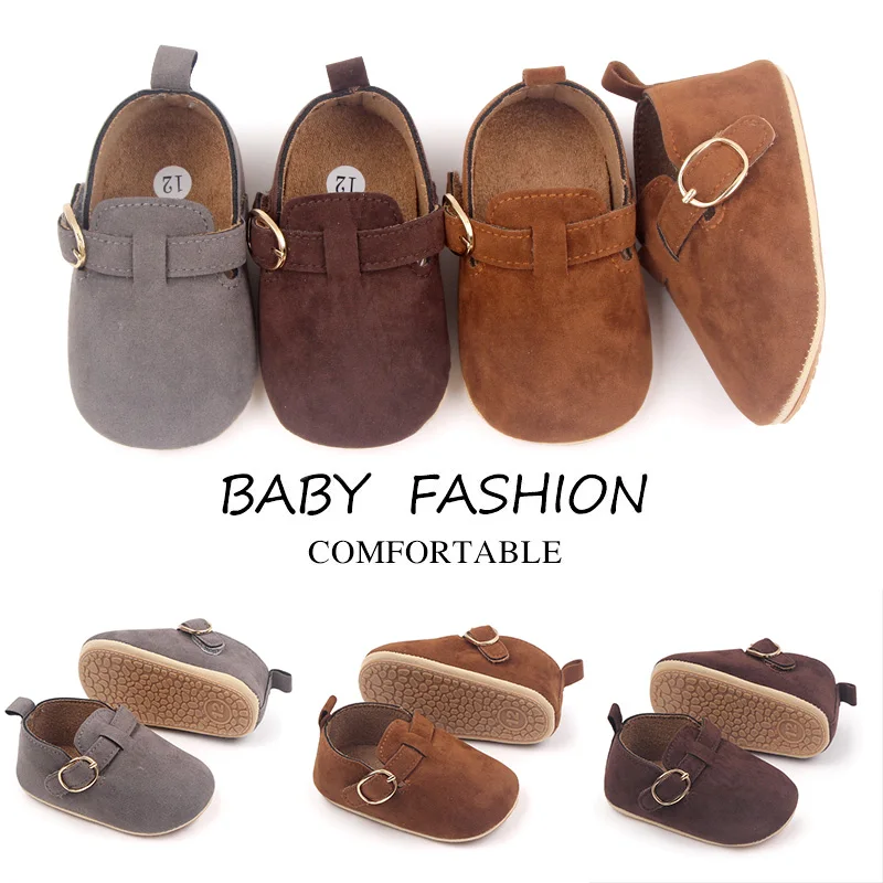 Unisex Soft PU Sude Material Anti-slip Baby Boy Shoes Toddler Newborn Girl Shoes factory