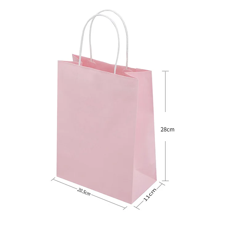 pink kraft paper bolsas