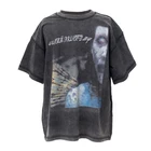 T-shirt Tshirt OEM Customize Men Summer Round Neck Oversized Printing T-shirt Loose Fashion Casual Old Washed Tshirt