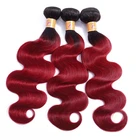 Color Hair YS Grade 10A 1b/burg Ombre Color Hair Mink Brazilian Raw Virgin 100% Human Hair Bundles