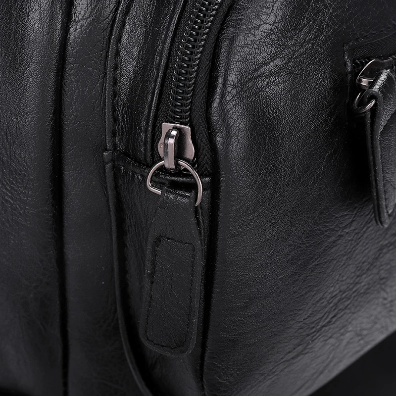 Mochila de Cuero para Hombre con Porta Laptop Moda Marrón Oscuro