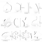 Acrylic Ornament Blanks In Heart Round Star Fish Bone Water Drop Shape For DIY Paiting