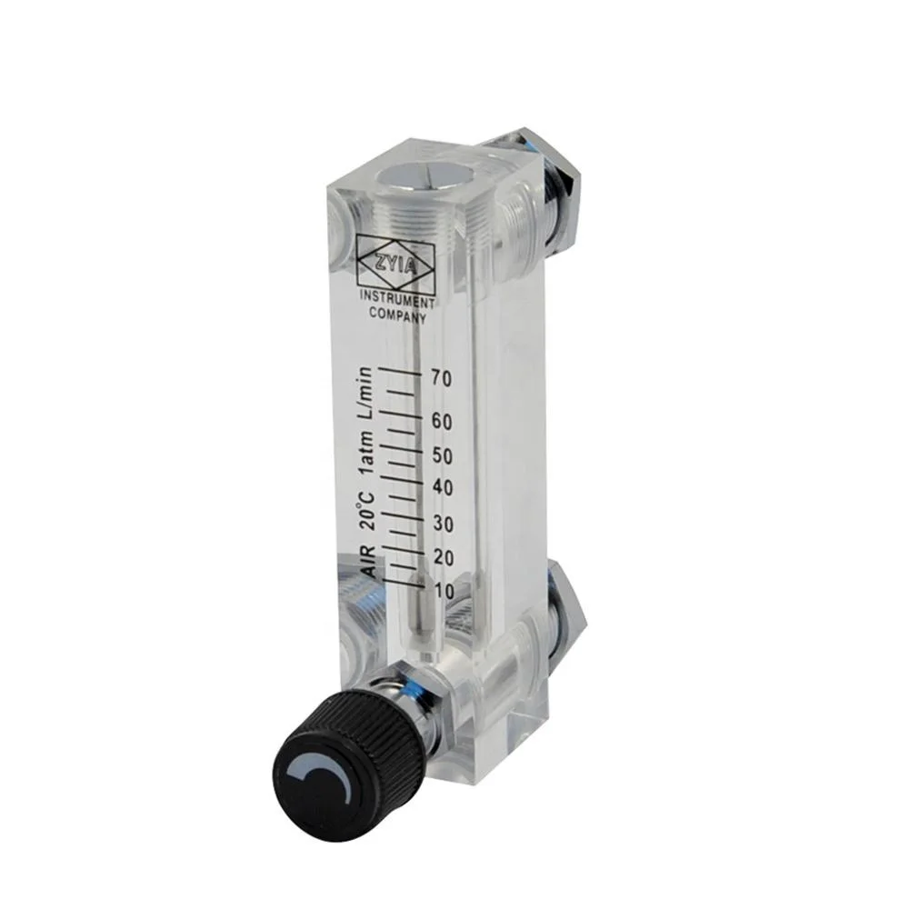 CNBTR Multicolor Acrylic 3-30LPM LZQ-7 Oxygen Air Gas Flowmeter w/ Control Valve 