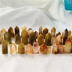 Rutilated Natural Healing Crystal Stone Rutilated Quartz Golden Rutile Point Tower For Decoration