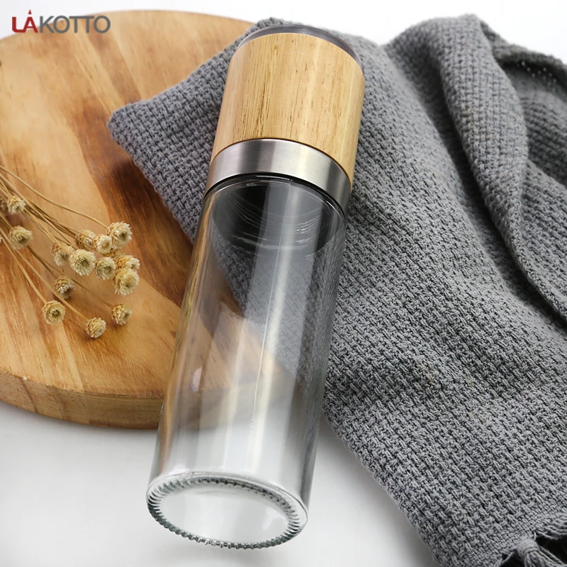 Storage Canister Round Bamboo Lid Glass Jar Container With Wood Lid Custom Kitchen Food Storage Glass Jar Grinder