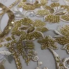 Garments 2021 Newest Arrival High Quality Embroidery Beaded Sequin Lace Fabric For Luxury Garments