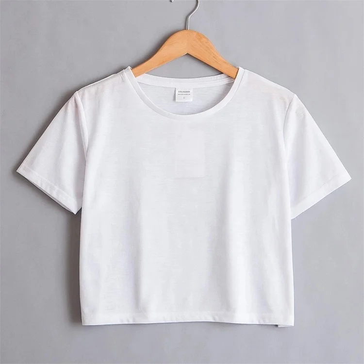 plain white crop top t shirt