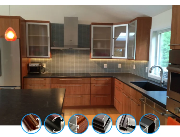 China Aluminum Profile Factory for Colombia Wholesale kitchen cabinet roller shutter aluminium 6063 extrusion profiles