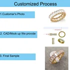 Gold Plated Ring Wholesale Cubic Zirconia Signet Jewelry 18k Gold Plated Star Ring