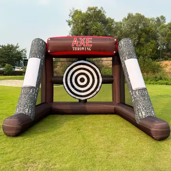 Inflatable Axe Throwing Game Inflatable Ball Toss Target Dart Board with Air Blower for Sport Events