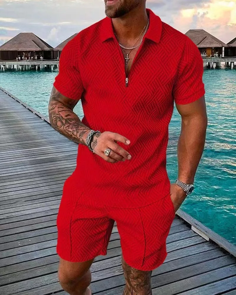 New Summer Short Sleeve Customize Logo Two Piece Set T Shirts Shorts