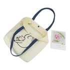 School Bags Tote Bag Canvas School Bags Beach Pouches Custom Cute Printing Cat Tote Bag For Girl