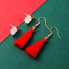 Earrings Earrings Christmas2020 Christmas 6-piece Set Earrings Alloy Pearl Christmas Earrings