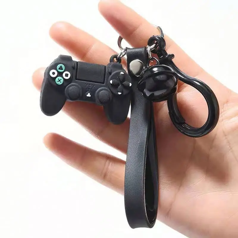 Game Machine Keychain Gamepad Joystick PS4 Game Console Bag Car Hanging Key Ring 