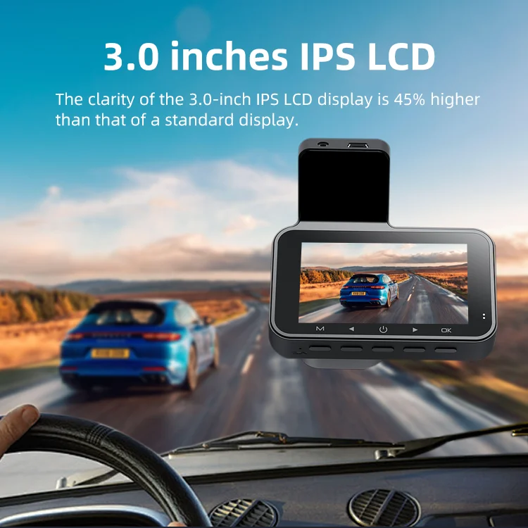 Coview Dash Cam Front and Rear 4k DVR 3 Inches LCD Dual Lens Dash Cam 4k Black Box F1.8 with 64Gb Parking Monitoring for Agent manufacture