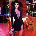 Dress Skirt Dresses 2021Autumn New Women's Dress Sexy Short Skirt 2021 Round Collar Sequins Dresses