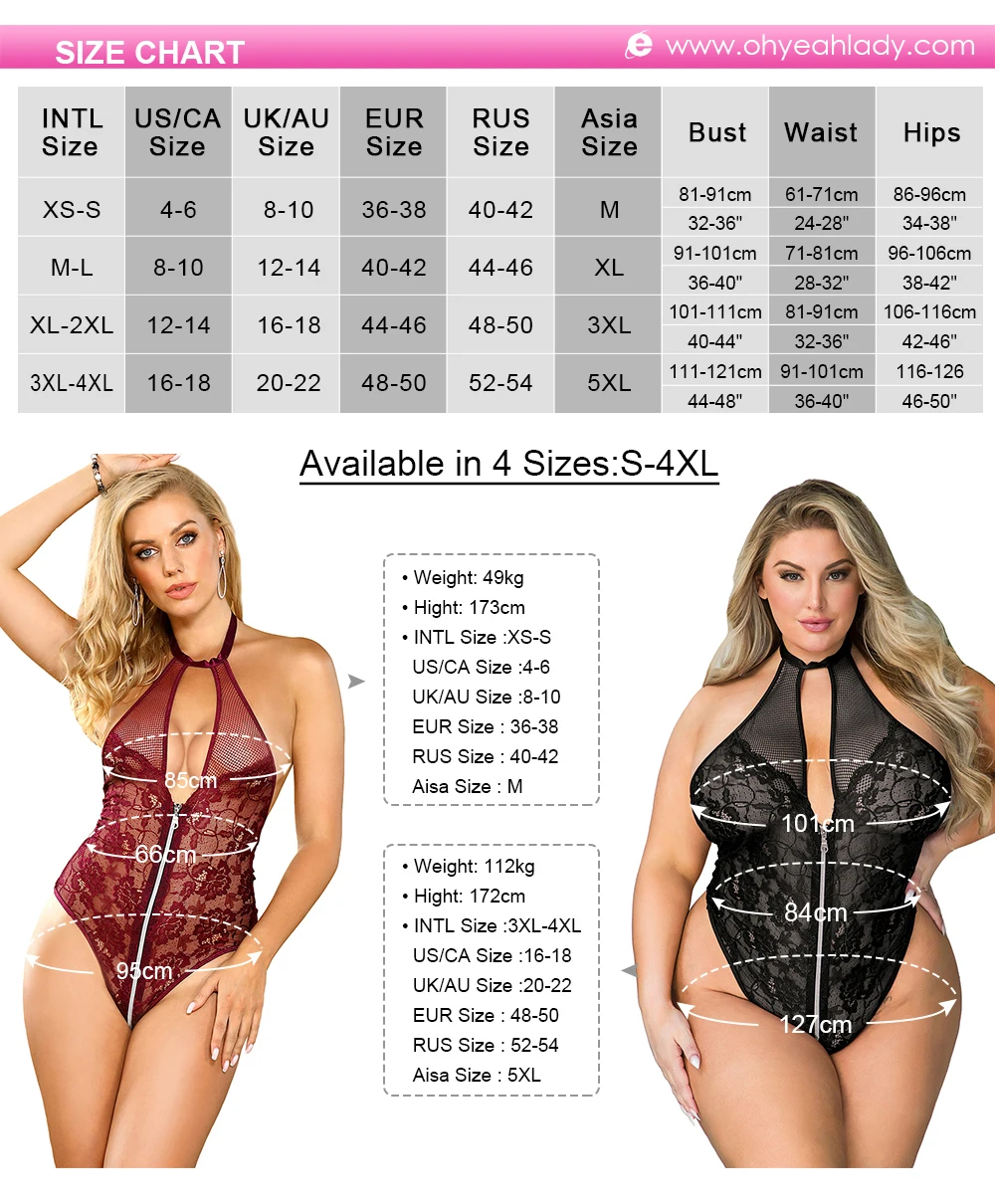 Halter Zipper Teddy Sexy Fat Wom Sex Xxl Picture Women S Bodysuit Plus