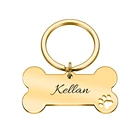 Custom Your Logo Bone Multi Color Aluminum Pet Name Tag Blanks Dog Tags