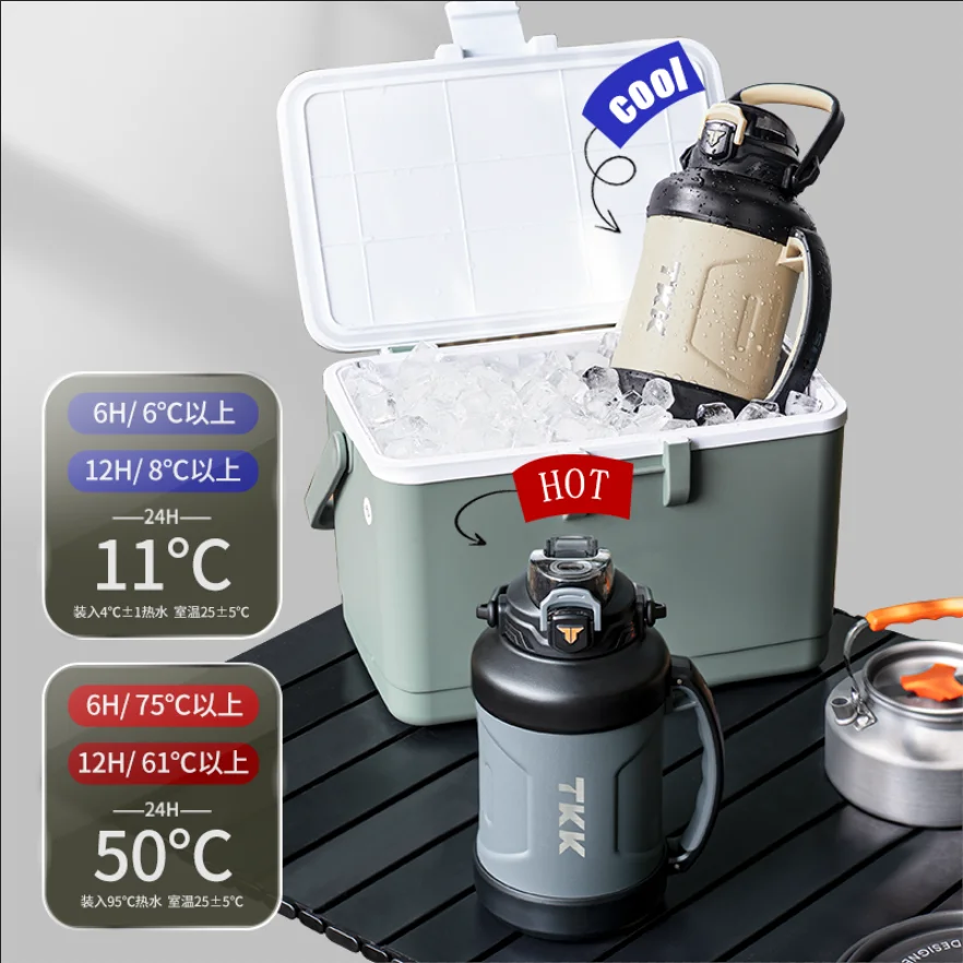 1650ml half gallon Large capacity 316 stainless steel water bottle Insulated Thermos With Straw Double Walled Vacuum Outdoor