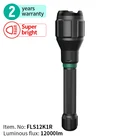 Waterproof Ip67 Flashlight Rechargeable ALS 12000lumen Torchlight Powerful Rechargeable Security Waterproof Flashlight