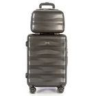 Travel Luggage ABS Ladies Travel Carry On Hard Shell Trolley Pink Luggage 2 Piece Sets