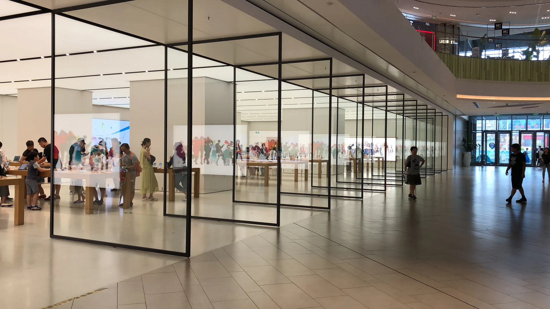Steel Horizontal Vertical Revolving Door- Pivot Hinge Design, Soundproof & Weatherproof for Enhanced Security and Durability details