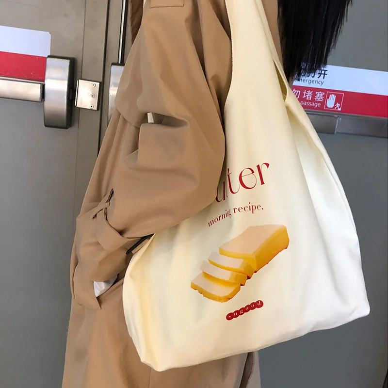 Eco-Friendly Custom 12 Oz Fabric Tote Bag with Colour Handle Recycled Canvas Digital Print for Grocery Shopping manufacture