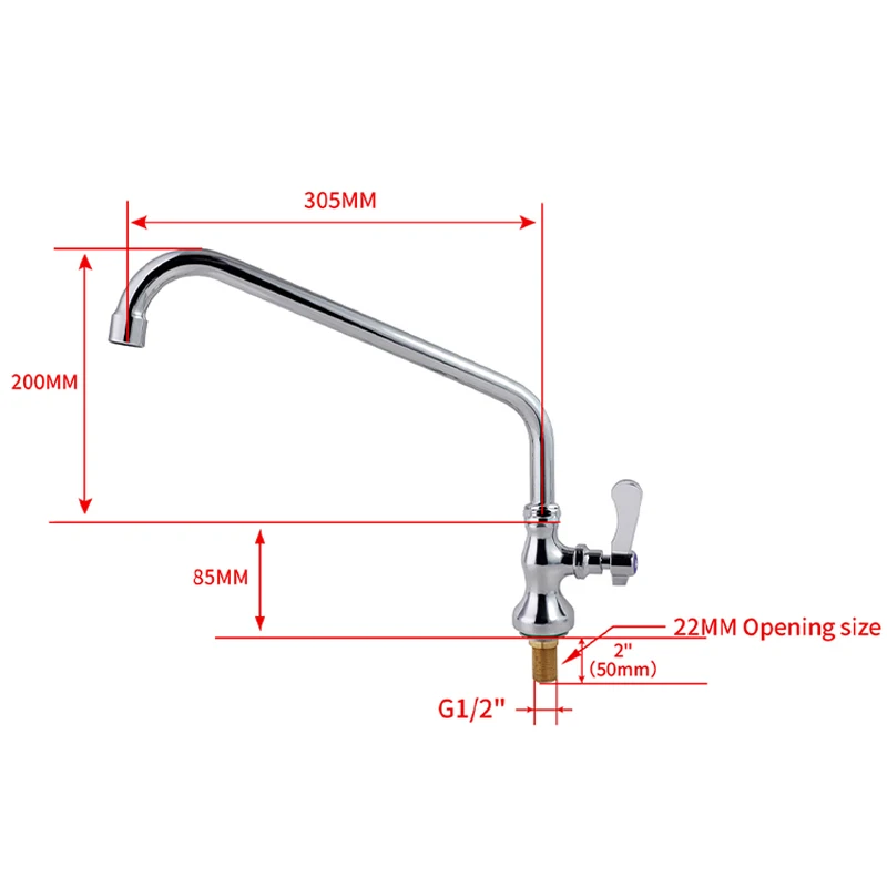 Modern Single Hand Stainless Steel+Brass Sink Kitchen Faucet Option 360° Sink Taps Splash-Proof Features for Commercial Kitchen factory