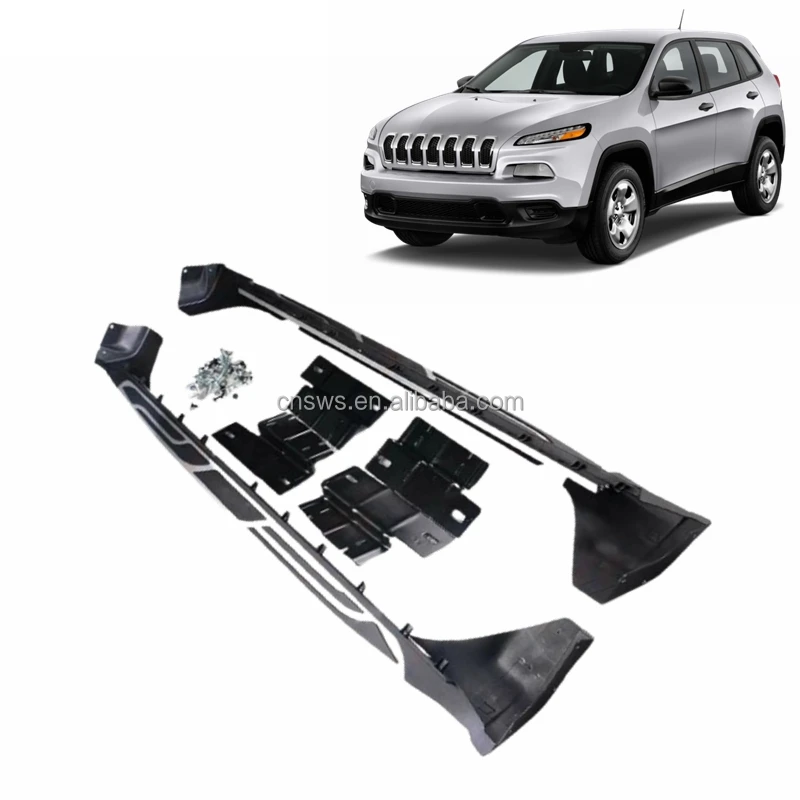 Producto Estribos de puerta, estribos laterales, almohadillas de protección, barra de protección para Jeep Cherokee 2011 2012 2013 2014 2015 2016 2017 2018 2019 2020 2021-35