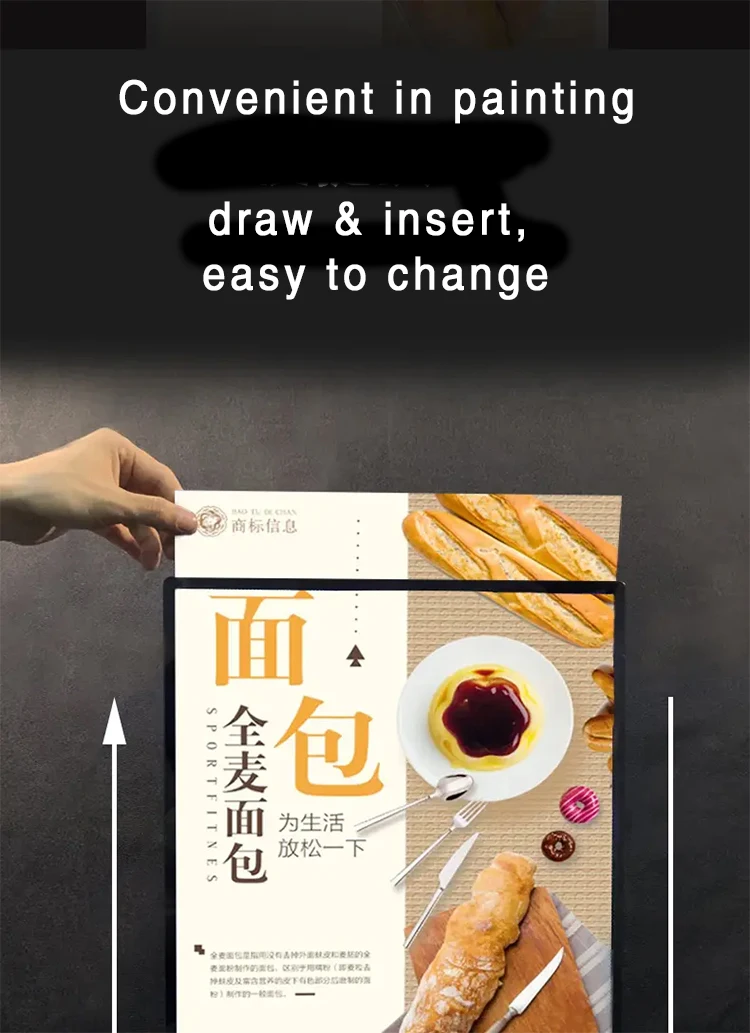 product advertising led display acrylic led snap frame advertise light box restaurant advertising wall mount menu board-12