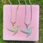 Pendant Hiphop Gold Micro Zirconia Iced Out Animal Jewelry Silver Pigeon Pendant Charms Man Gift 18K Gold Plated