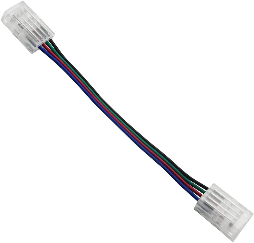 Wholesale 12MM 5 PIN Connector Cable Wire For 5050 RGBW LED Strip Free Soldering 