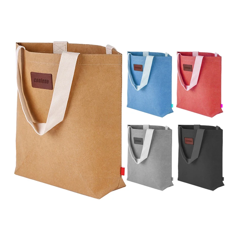 Wenzhou Factory Wholesale Kraft Paper Tote Bag With Handle Nature Kraft Paper Shopping Bag factory