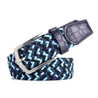 Leather 3513 School Men/Ladies Braided Elastic Stretch Webbing Belt Genuine Leather Tail Hot Top In 2021