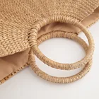 Fashion 2020 Summer Fashion Half Moon Handbags Straw Weaving Bags Hand-made